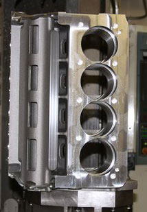 10 Liter Block Engine Being Machined